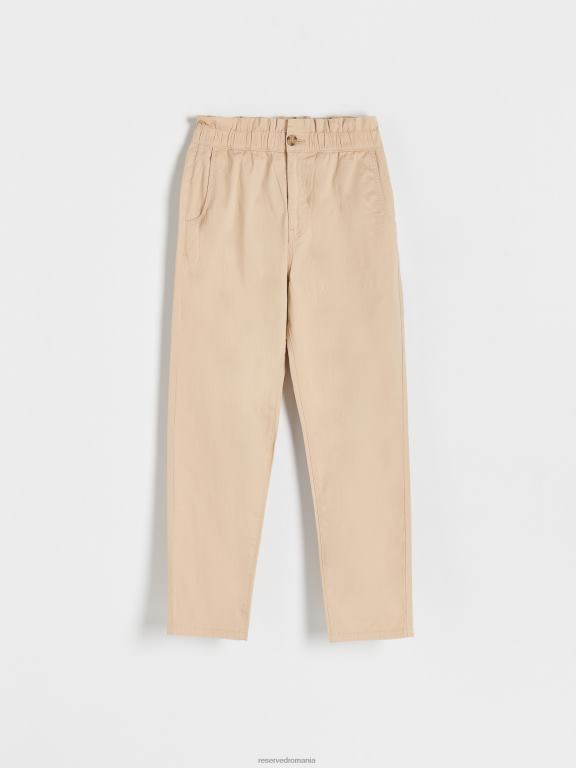 bej Reserved femei îmbrăcăminte pantaloni de hârtie 648HZ670