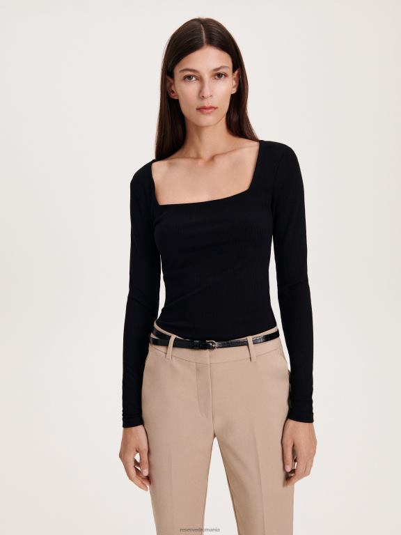 bej Reserved femei îmbrăcăminte pantaloni de tigara cu centura 648HZ673