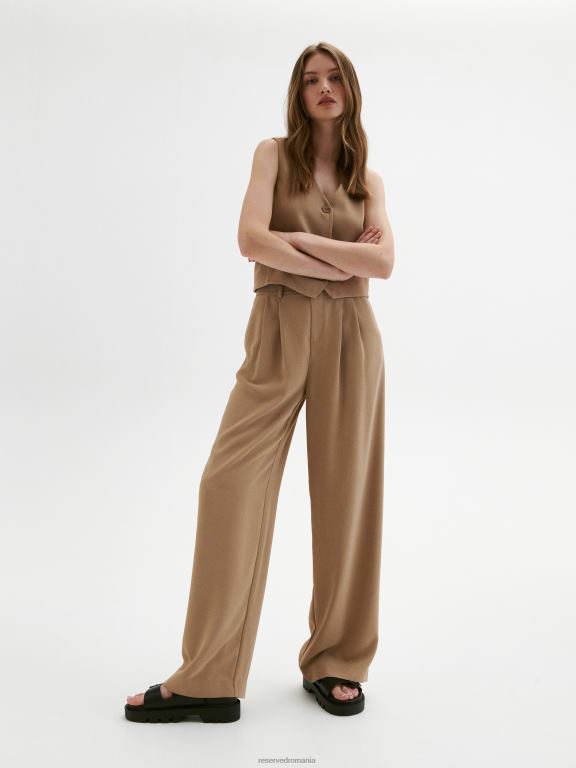 bej Reserved femei îmbrăcăminte pantaloni largi 648HZ686