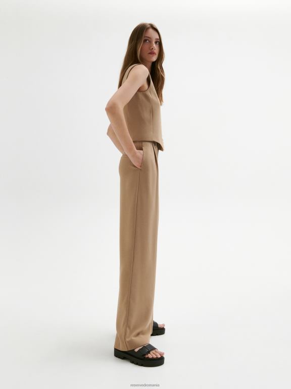 bej Reserved femei îmbrăcăminte pantaloni largi 648HZ686