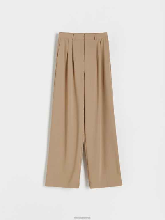 bej Reserved femei îmbrăcăminte pantaloni largi 648HZ686