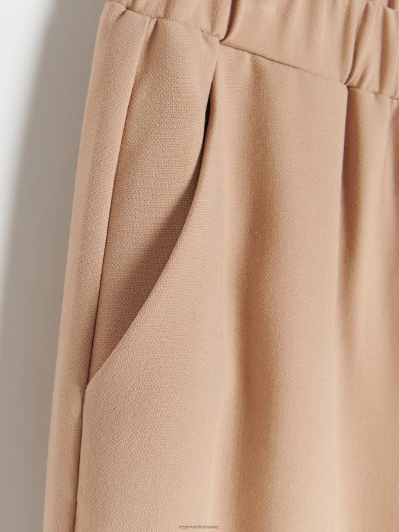 bej Reserved femei îmbrăcăminte pantaloni noi cu pliu presat 648HZ655