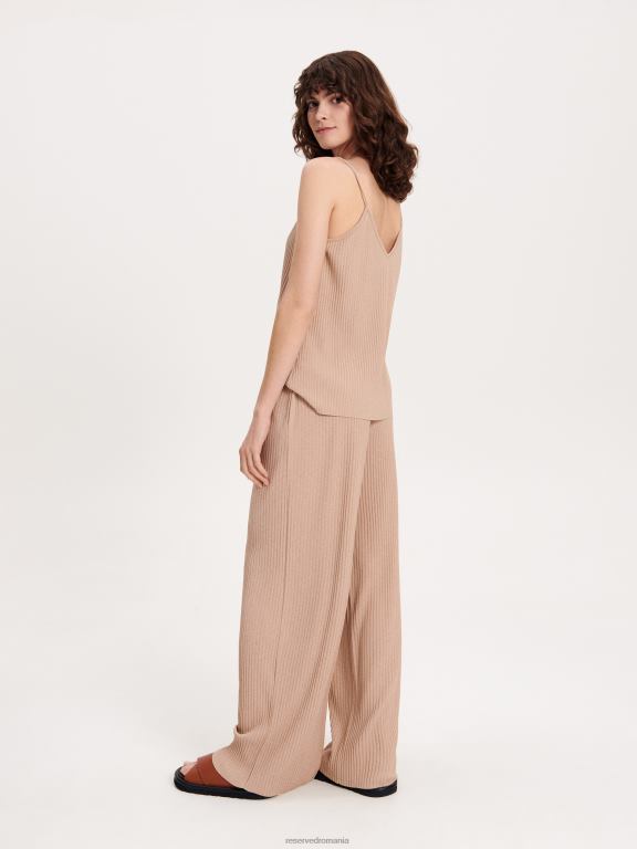bej Reserved femei îmbrăcăminte pantaloni plisați 648HZ688