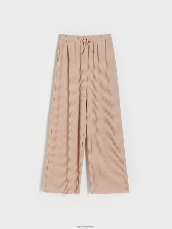 bej Reserved femei îmbrăcăminte pantaloni plisați 648HZ688