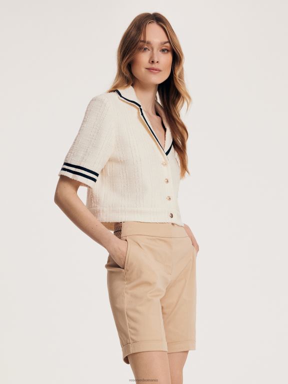 bej Reserved femei îmbrăcăminte pantaloni scurți bogati în bumbac 648HZ143