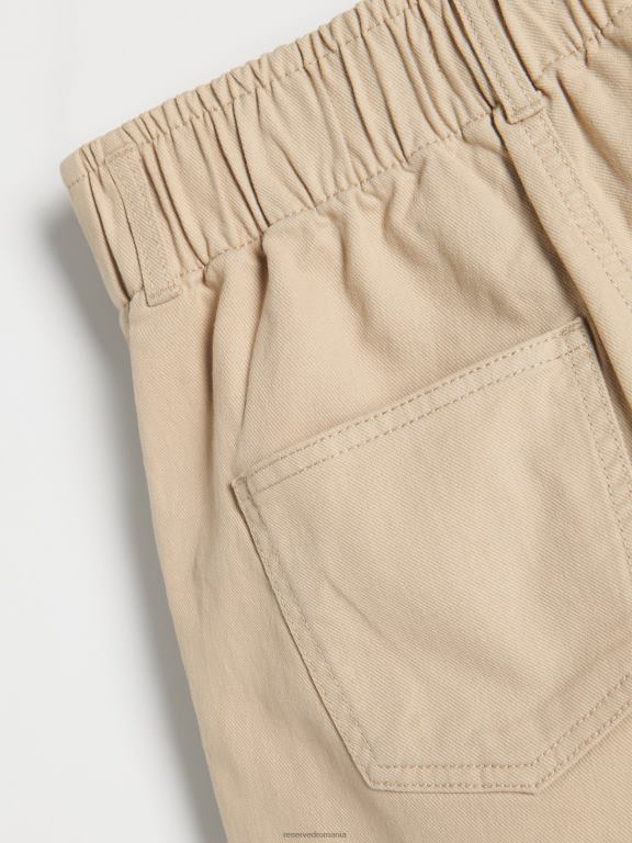 bej Reserved femei îmbrăcăminte pantaloni scurți cu talie înaltă 648HZ608