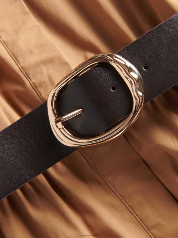 bej Reserved femei îmbrăcăminte rochie bogată în bumbac 648HZ237