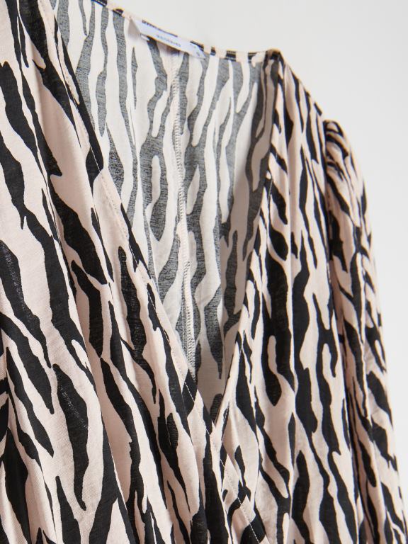 bej Reserved femei îmbrăcăminte rochie midi cu cravată în talie 648HZ96