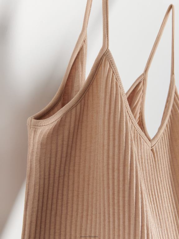 bej Reserved femei îmbrăcăminte top din jerseu plisat 648HZ465