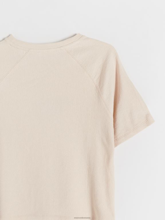 bej Reserved femei îmbrăcăminte tricou imprimat 648HZ481