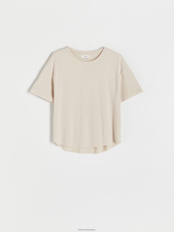 bej Reserved femei îmbrăcăminte tricou supradimensionat 648HZ422