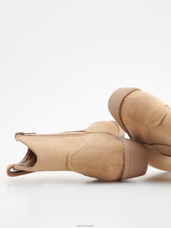 bej Reserved fetelor pantofi cizme de cowboy din piele intoarsa 648HZ1906