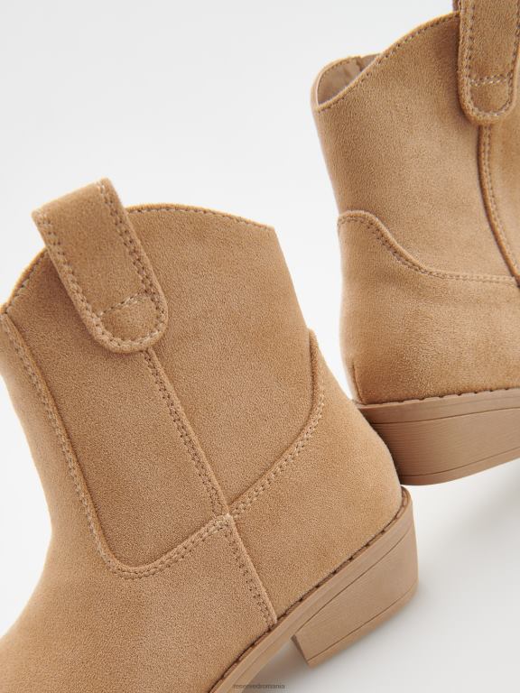 bej Reserved fetelor pantofi cizme de cowboy din piele intoarsa 648HZ1906