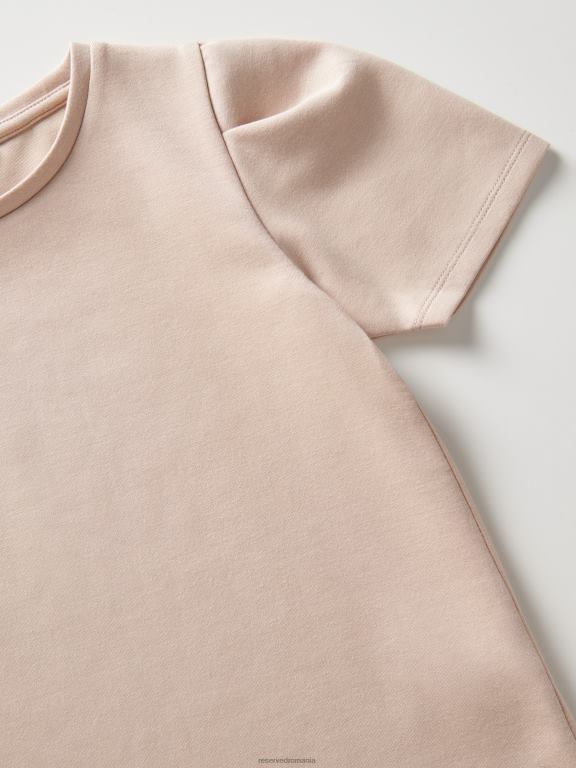 bej Reserved fetelor îmbrăcăminte tricou din amestec modal 648HZ1870