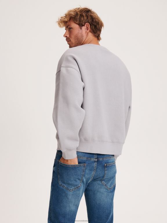 blugi indigo Reserved bărbați îmbrăcăminte blugi subțiri cu efect de spălare 648HZ1565