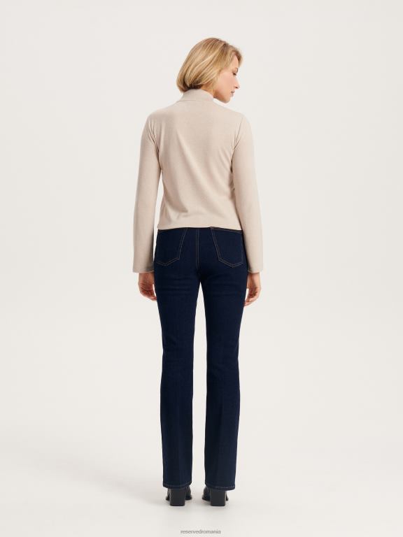 blugi indigo Reserved femei îmbrăcăminte blugi flare 648HZ616