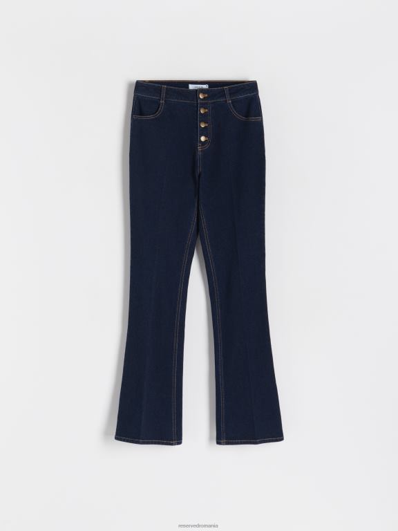 blugi indigo Reserved femei îmbrăcăminte blugi flare 648HZ616