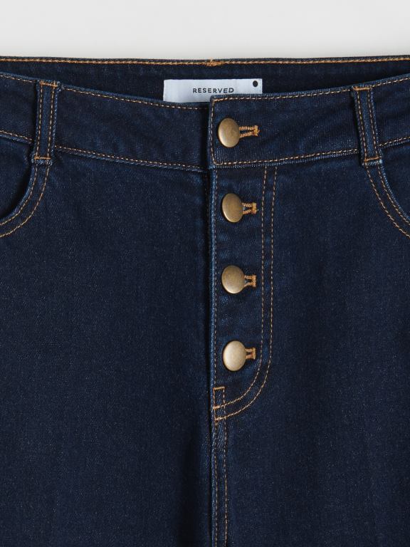 blugi indigo Reserved femei îmbrăcăminte blugi flare 648HZ616