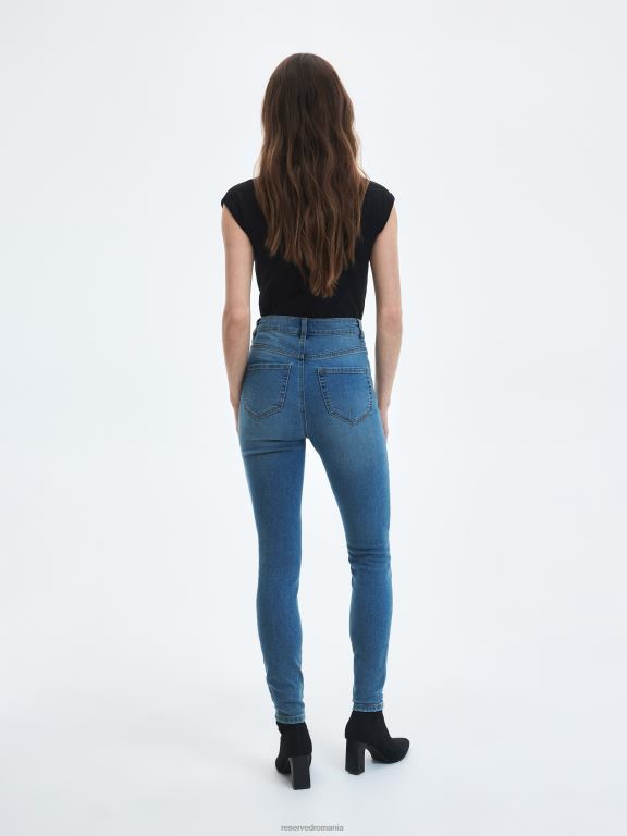 blugi indigo Reserved femei îmbrăcăminte blugi slim fit 648HZ795