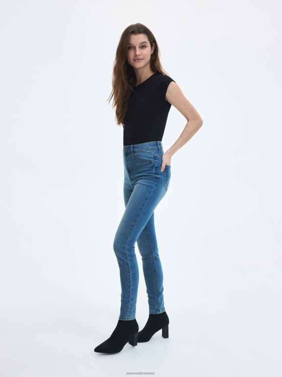 blugi indigo Reserved femei îmbrăcăminte blugi slim fit 648HZ802
