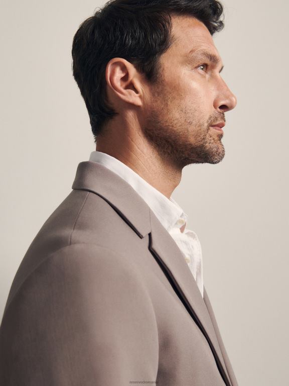 cafea Reserved bărbați îmbrăcăminte blazer cu potrivire confortabilă 648HZ1616