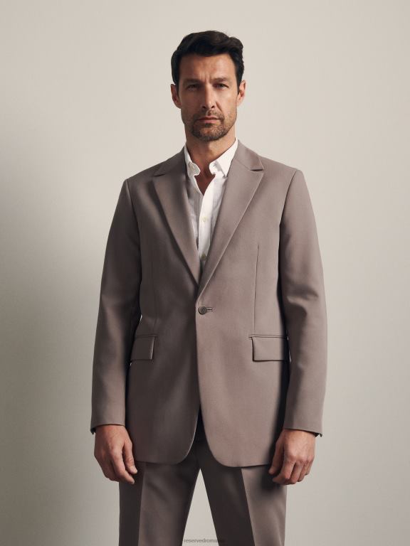 cafea Reserved bărbați îmbrăcăminte blazer cu potrivire confortabilă 648HZ1616