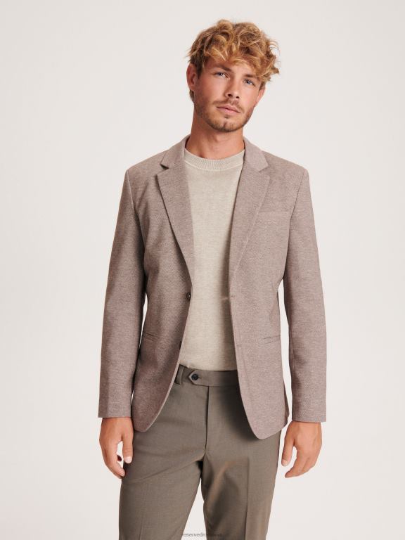 cafea Reserved bărbați îmbrăcăminte blazer slim fit 648HZ1609