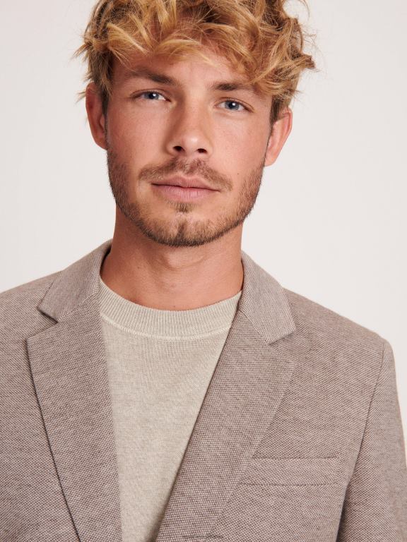 cafea Reserved bărbați îmbrăcăminte blazer slim fit 648HZ1609