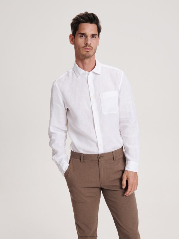 cafea Reserved bărbați îmbrăcăminte pantaloni chino slim 648HZ1490