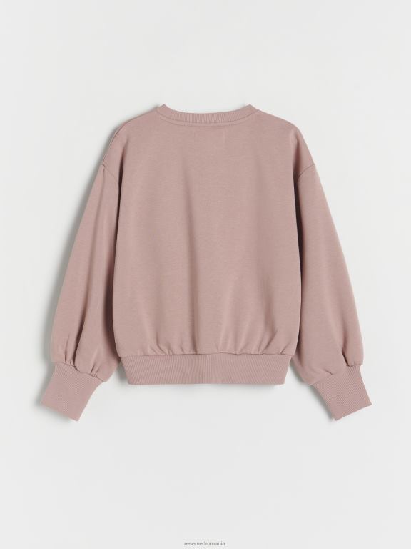 cafea Reserved fetelor îmbrăcăminte hanorac cu mâneci umflate 648HZ1840