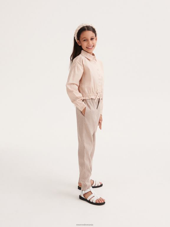 cafea Reserved fetelor îmbrăcăminte pantaloni cu carouri 648HZ1901