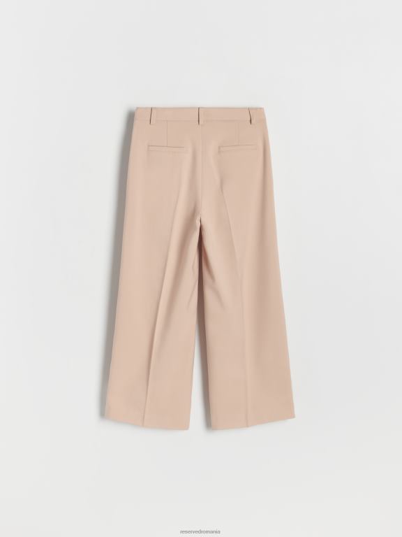 cafea Reserved fetelor îmbrăcăminte pantaloni eleganti cu pliu presat 648HZ1853