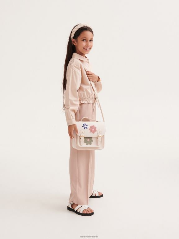 cafea Reserved fetelor îmbrăcăminte pantaloni eleganti cu pliu presat 648HZ1853