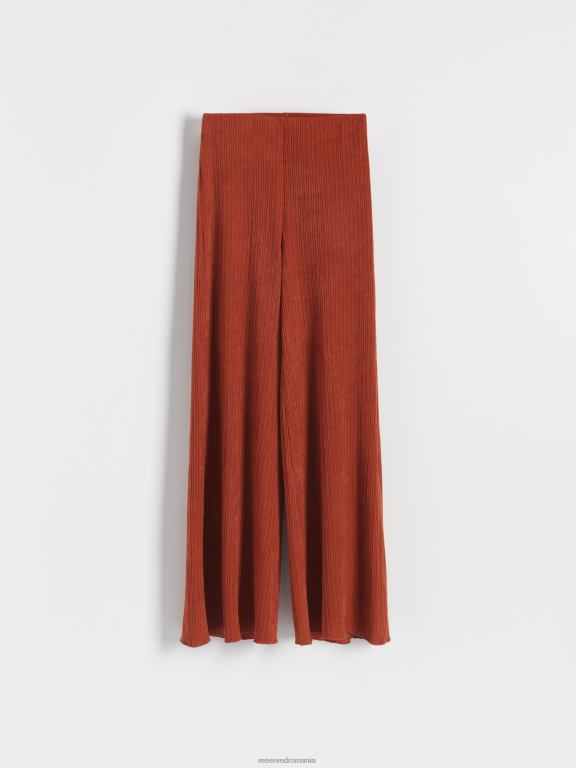 carmin Reserved femei îmbrăcăminte pantaloni din jerseu structural 648HZ705