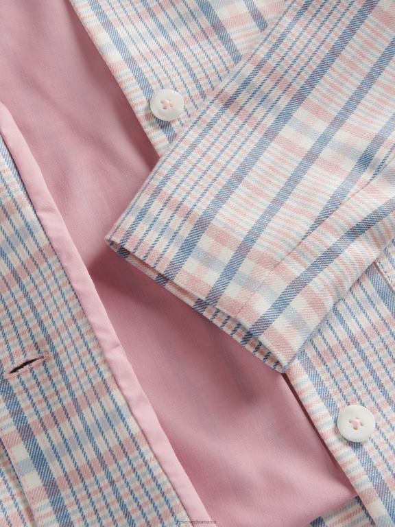 coral Reserved fetelor îmbrăcăminte blazer decupat cu carouri 648HZ1714