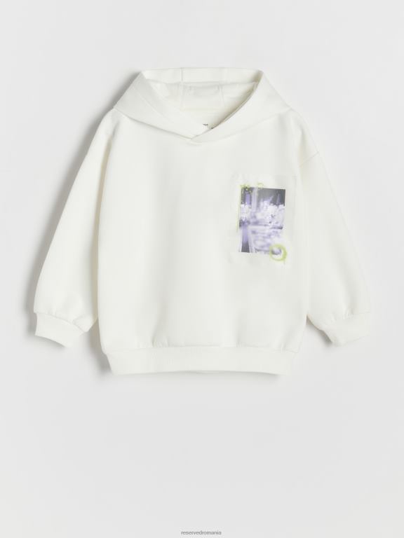 cremă Reserved băieți îmbrăcăminte hanorac supradimensionat 648HZ2116