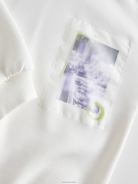 cremă Reserved băieți îmbrăcăminte hanorac supradimensionat 648HZ2116