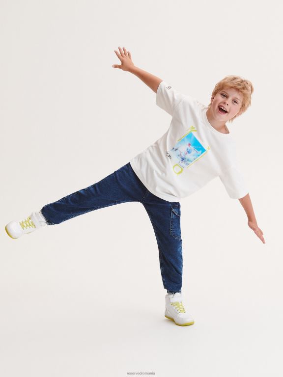 cremă Reserved băieți îmbrăcăminte tricou 648HZ2113