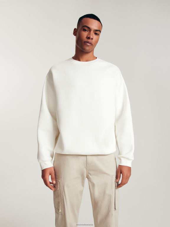 cremă Reserved bărbați îmbrăcăminte hanorac simplu din bumbac bogat 648HZ1601