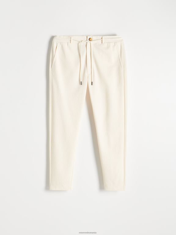 cremă Reserved bărbați îmbrăcăminte pantaloni chino slim 648HZ1472