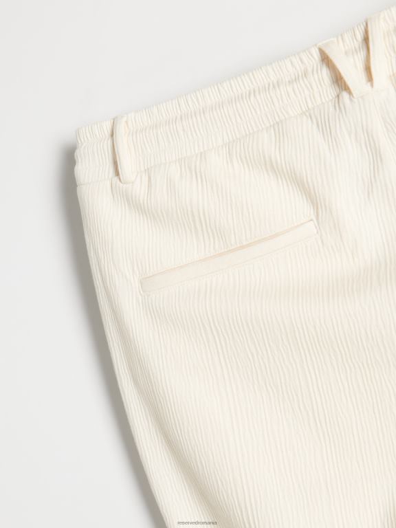 cremă Reserved bărbați îmbrăcăminte pantaloni chino slim 648HZ1472