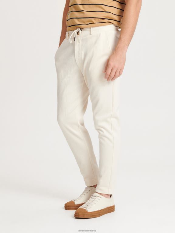 cremă Reserved bărbați îmbrăcăminte pantaloni chino slim 648HZ1472