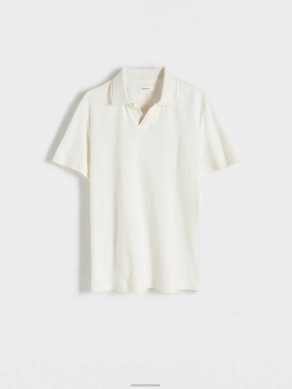 cremă Reserved bărbați îmbrăcăminte polo 648HZ1324
