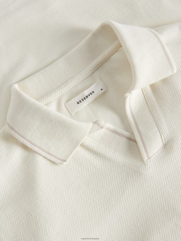 cremă Reserved bărbați îmbrăcăminte polo 648HZ1324