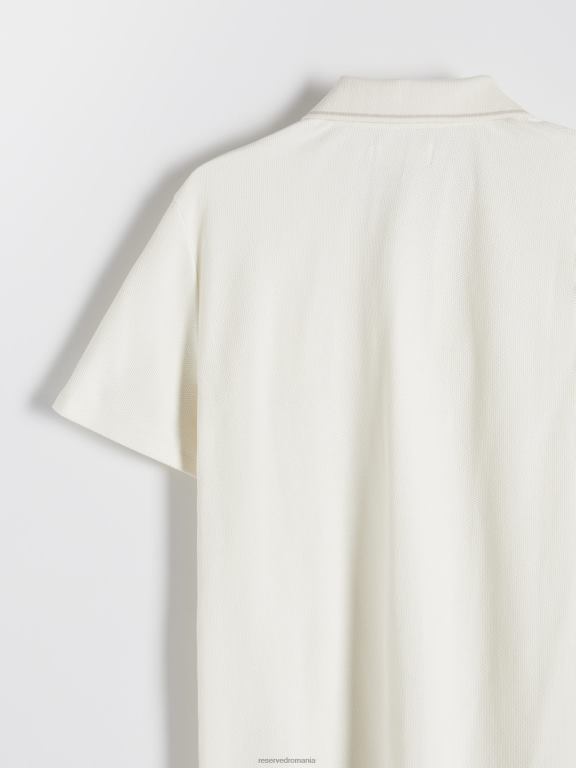 cremă Reserved bărbați îmbrăcăminte polo 648HZ1324