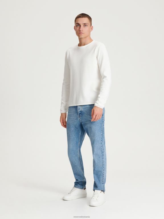 cremă Reserved bărbați îmbrăcăminte pulover din bumbac 648HZ1095