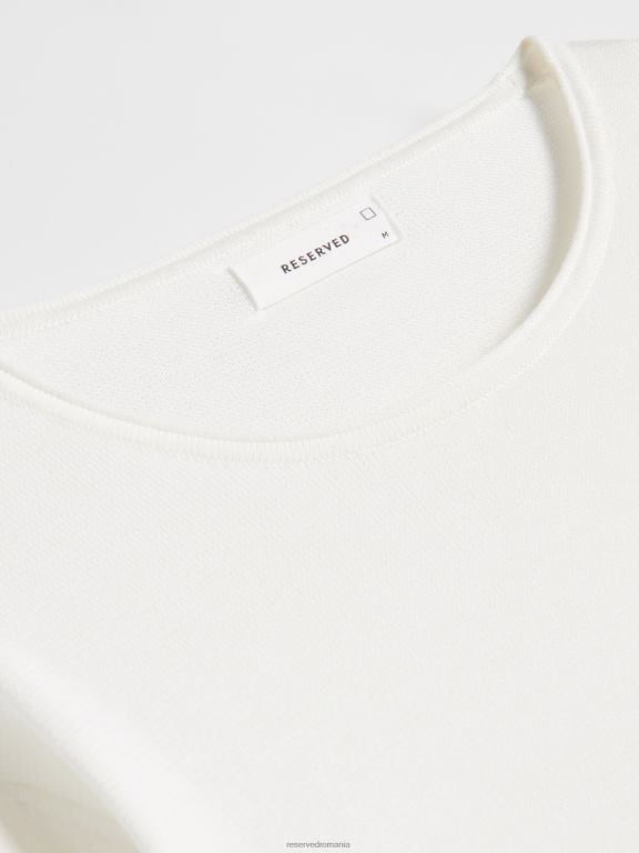 cremă Reserved bărbați îmbrăcăminte pulover din bumbac 648HZ1095
