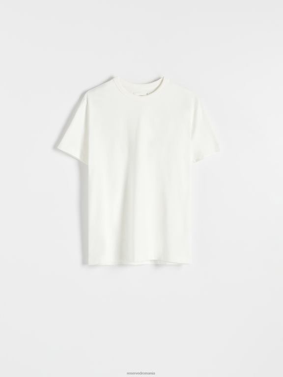 cremă Reserved bărbați îmbrăcăminte stil de modă tricou cu potrivire obișnuită 648HZ1249