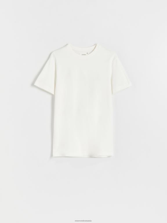cremă Reserved bărbați îmbrăcăminte stil de modă tricou cu potrivire obișnuită 648HZ1315