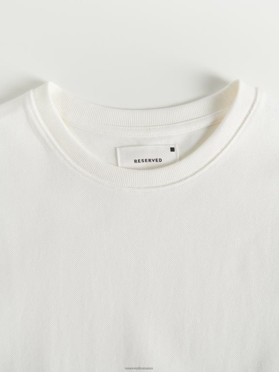 cremă Reserved bărbați îmbrăcăminte stil de modă tricou cu potrivire obișnuită 648HZ1315